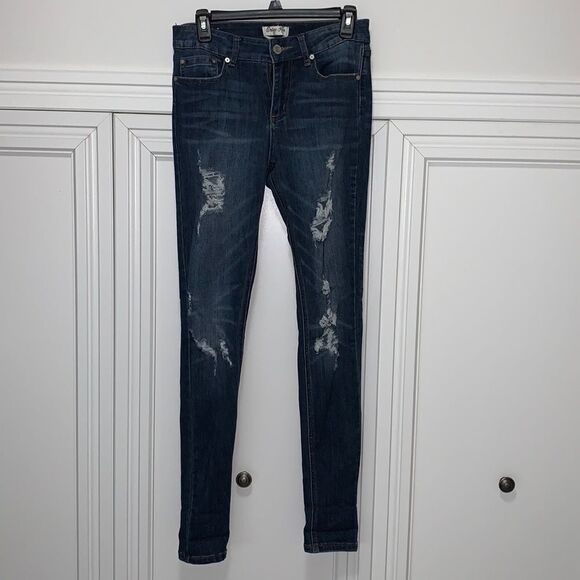 Indigo Rein Anklet Skinny Jeans Size 5 Junior - Picture 1 of 11